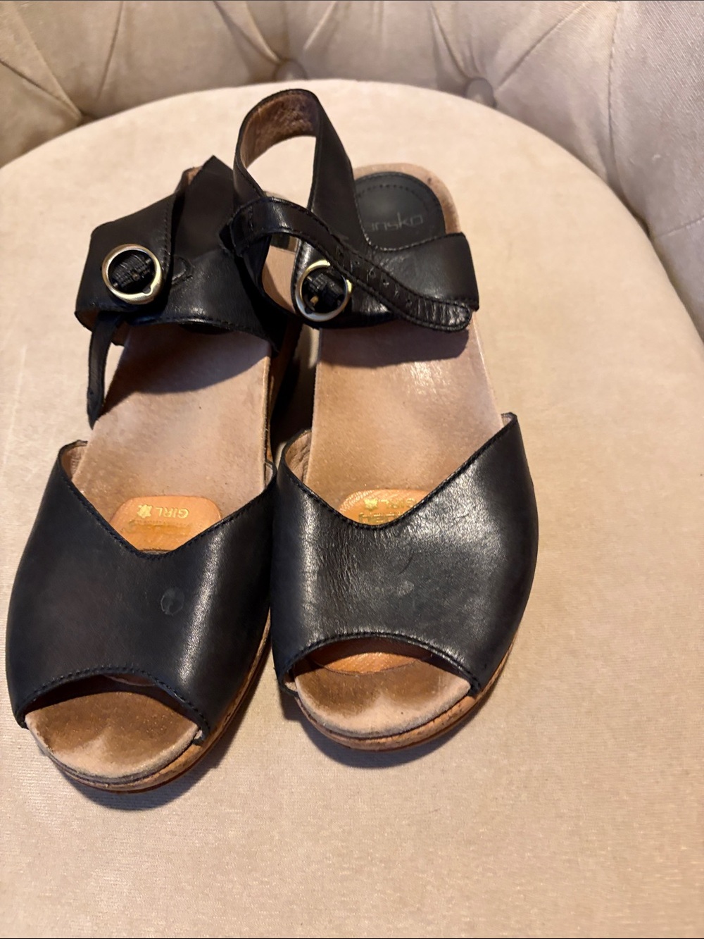 Dansko Charlotte Cork Sandal, Black, 39